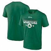 Men's Boston Celtics Kelly Green 2024 Finals Champions Blocked Shot T-Shirt,baseball caps,new era cap wholesale,wholesale hats